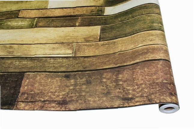 0.45*6m/Roll Vintage Wood 3D self adhesive Wallpaper for walls Rolls Mural Contact paper Living Room Kitchen Bathroom Home Decor